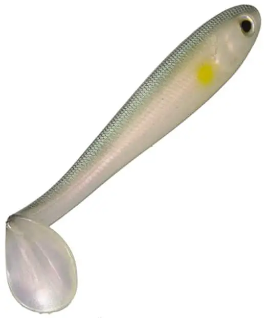 silver yellow rubber minnow pike lure