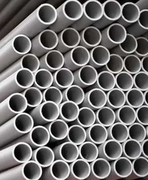 stacked PVC pipes